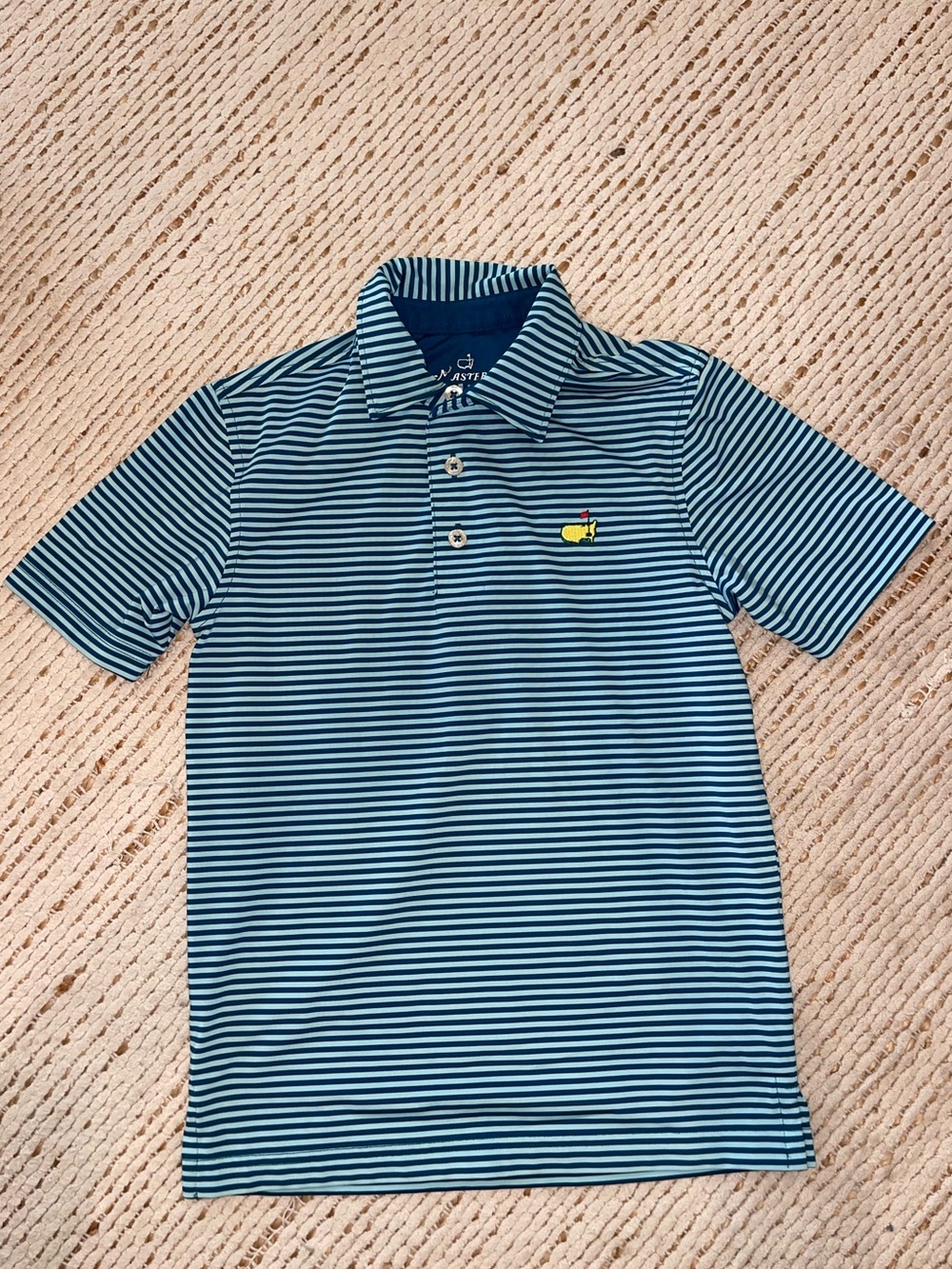 Masters Kids stripe golf polo